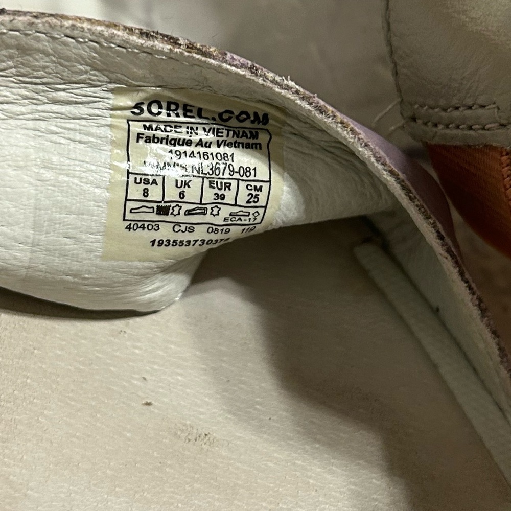 SOREL KINETIC IMPACT FULL GRAIN & TEXTILE HOOK & LOOP CLOSURE SANDALS WOMENS 8 - Picture 10 of 10